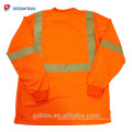 Großhandelsgewohnheits-Bau-hohes Sichtbarkeits-langes Hülsen-Männer reflektierendes Sicherheits-Gelb-Polo-Hemd mit Kasten-Tasche
